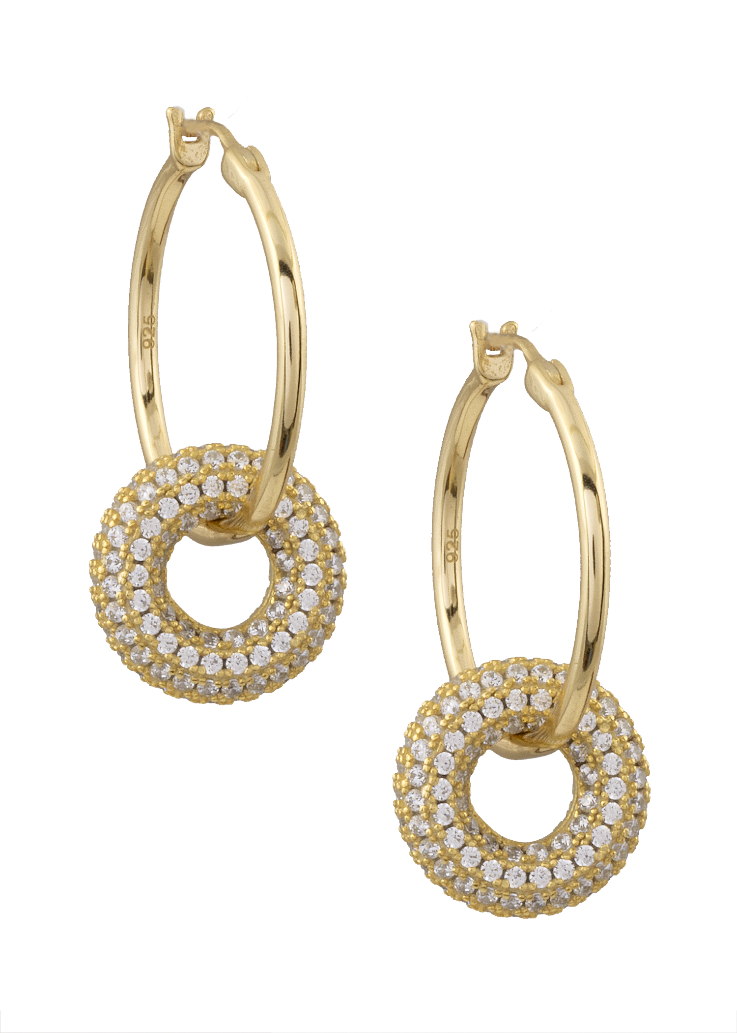 20mm Golden hoops with Charms — atelier18